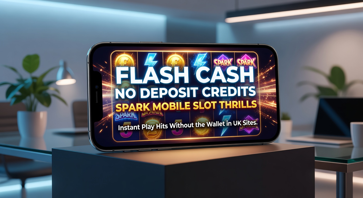 Vibrant mobile slot interface displaying flash cash no-deposit credits activating instant spins on a UK casino app