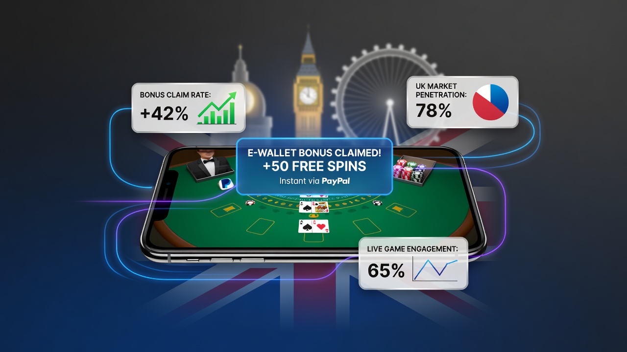 Smartphone screen displaying e-wallet transaction for live table game bonus on a UK casino app interface