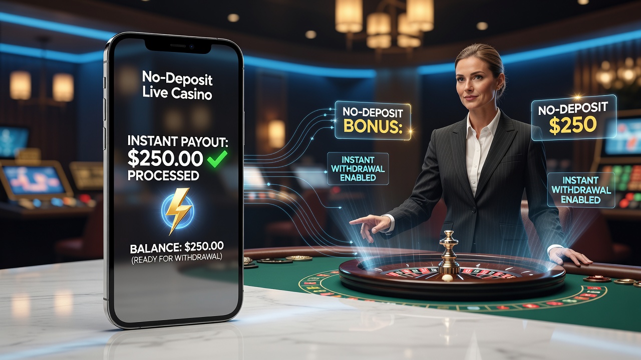 Live casino dealer table with digital payment interface overlay showing instant transaction confirmation