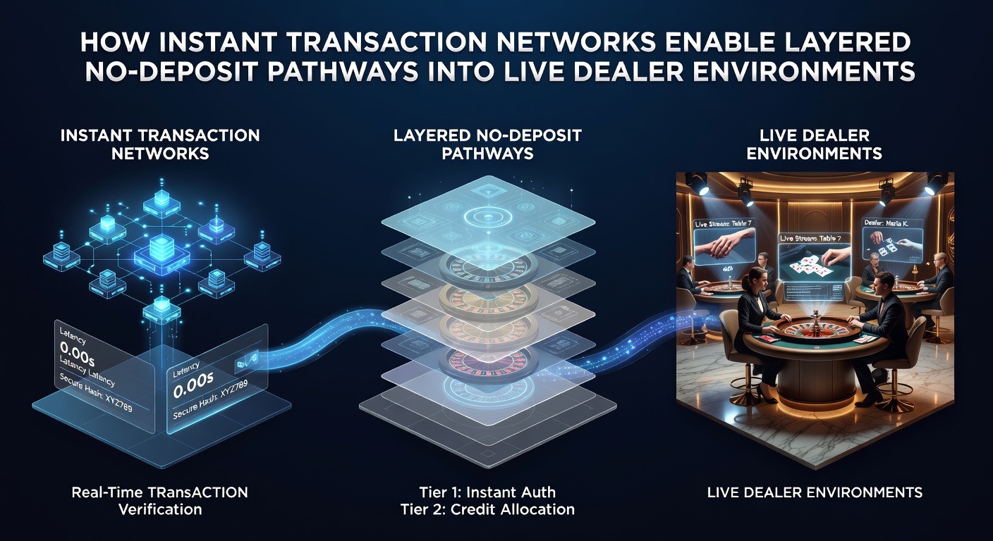 Layered no-deposit access flow from wallet verification to live dealer table entry