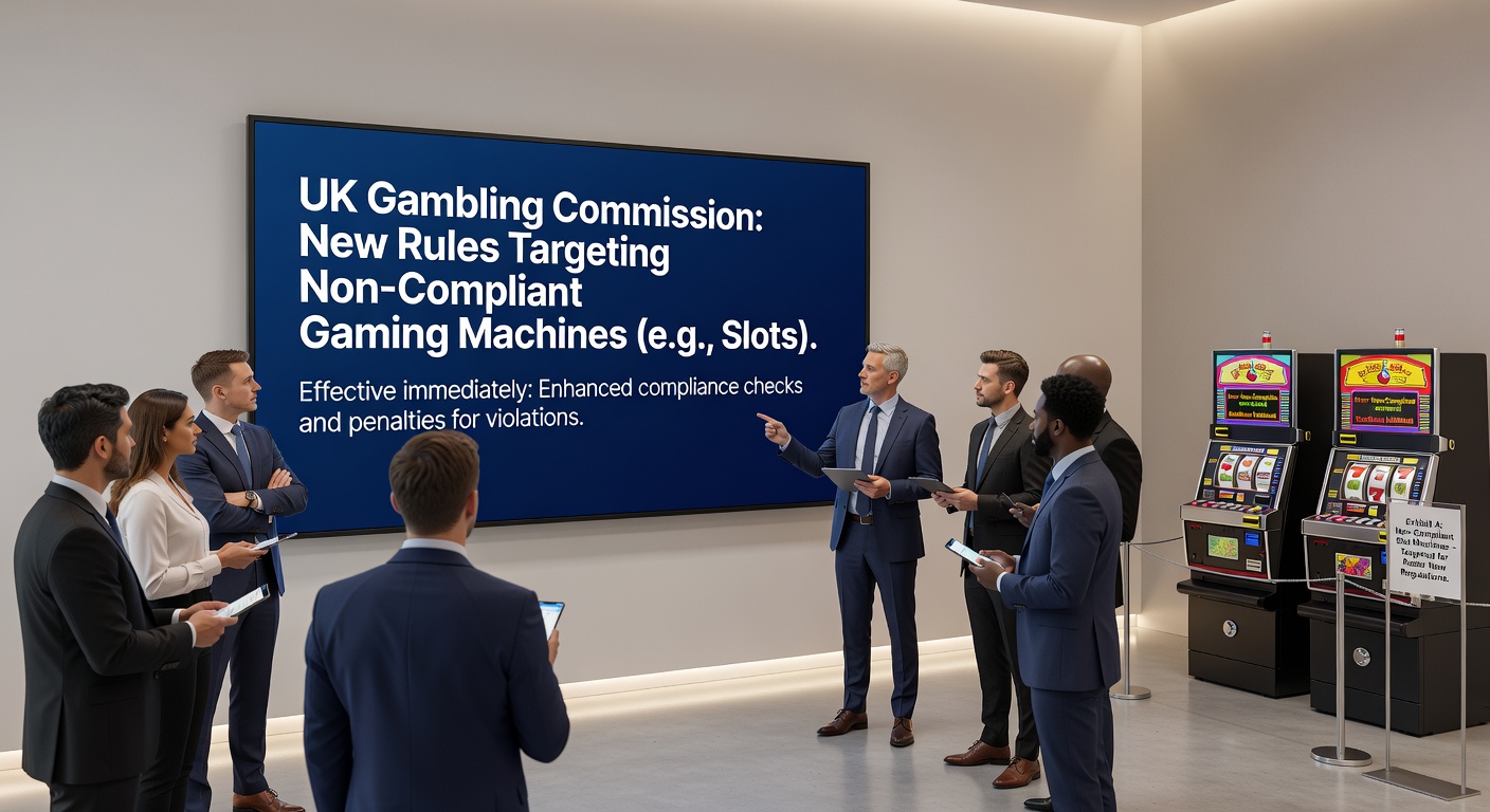 Close-up of a gaming machine interface in a UK venue, symbolizing the technical standards now under stricter enforcement