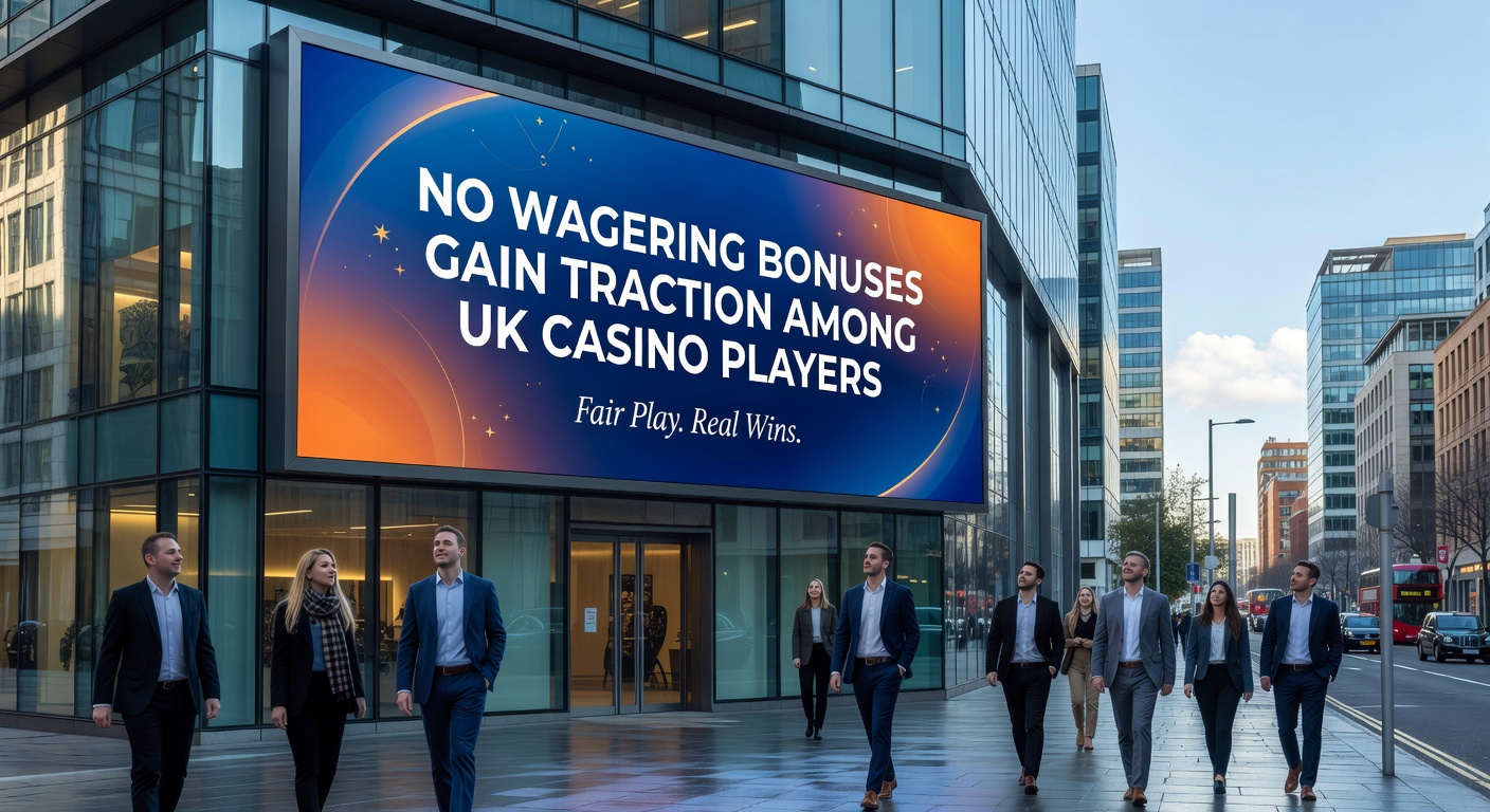 Graph showing rising adoption of no-wagering bonuses in UK market, with bar charts comparing 2024-2026 trends