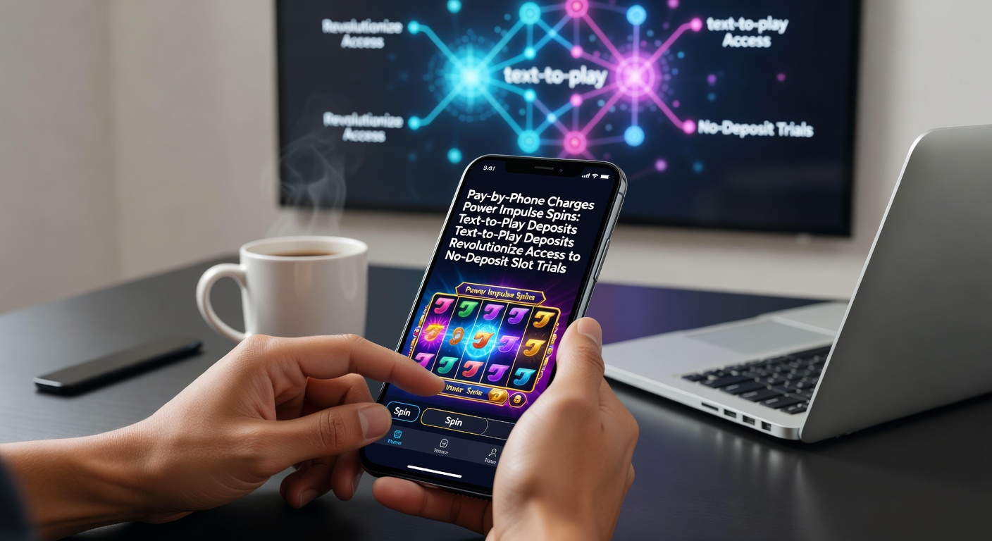 Smartphone screen displaying a text message confirmation for a slot deposit, with colorful reels spinning in the background