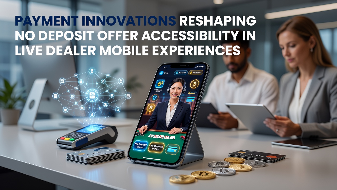 Mobile payment interfaces displaying no deposit options integrated with live dealer table selections on smartphones