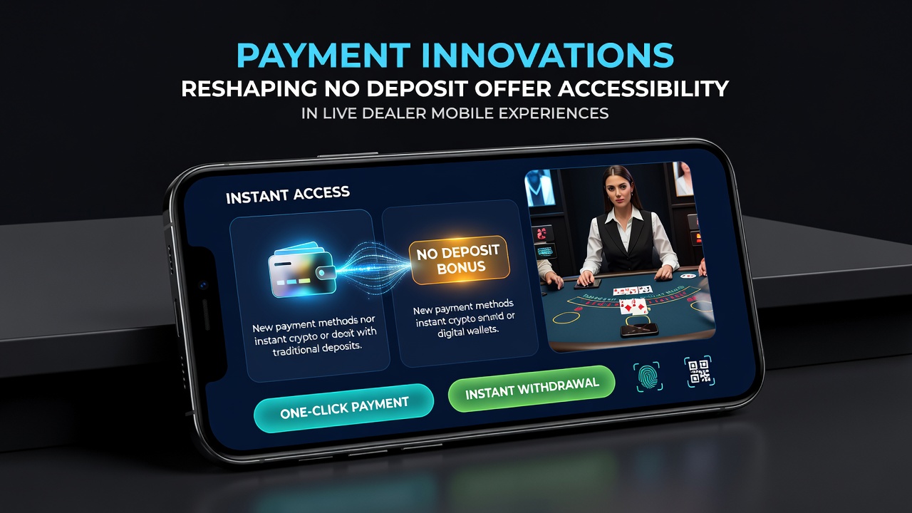 Live dealer mobile interface showing active roulette table alongside payment confirmation and no deposit bonus status indicators
