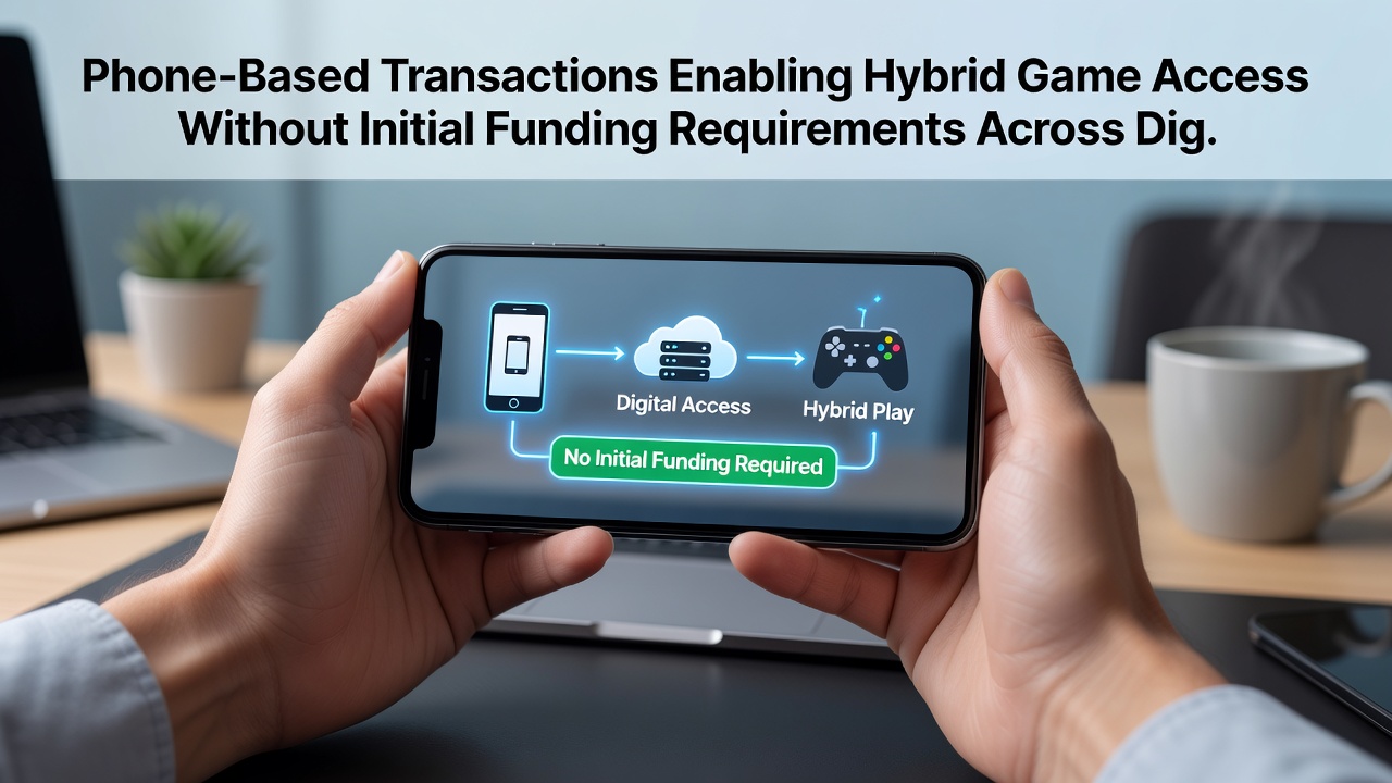 User interacting with hybrid live dealer and slot game on smartphone using phone billing verification