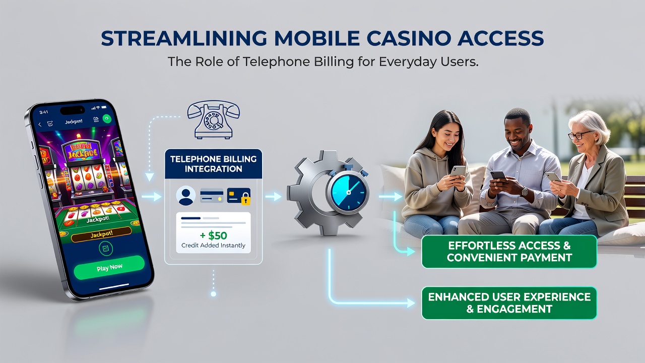 Close-up of smartphone displaying secure payment confirmation for casino deposit via phone bill